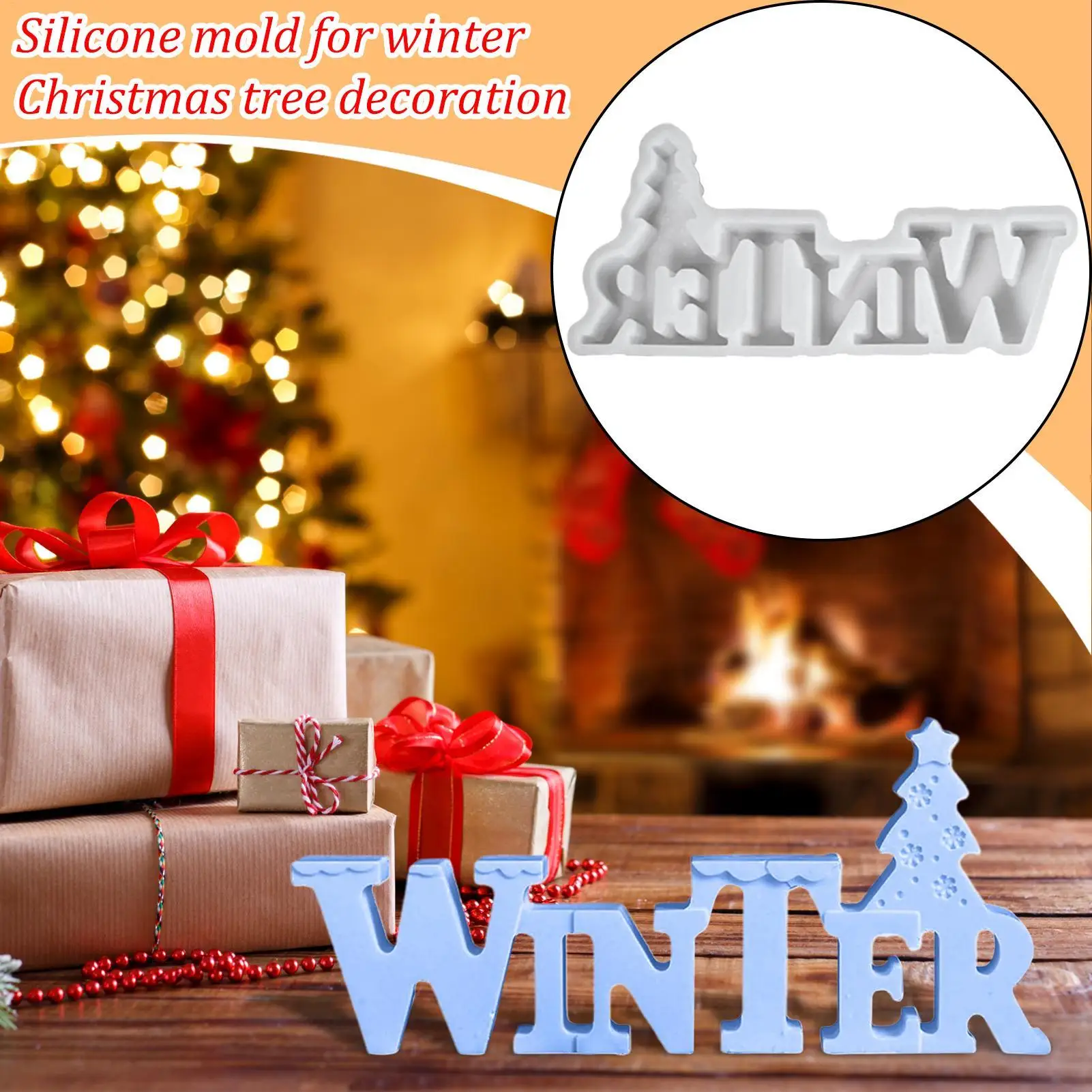 سيليكون الشتاء كلمة قوالب ثلاثية الأبعاد عيد الميلاد سيليكون قالب شمع ديكور موسمي ل أيام الأسبوع مكاتب المدرسة غرفة عنبر سطح المكتب