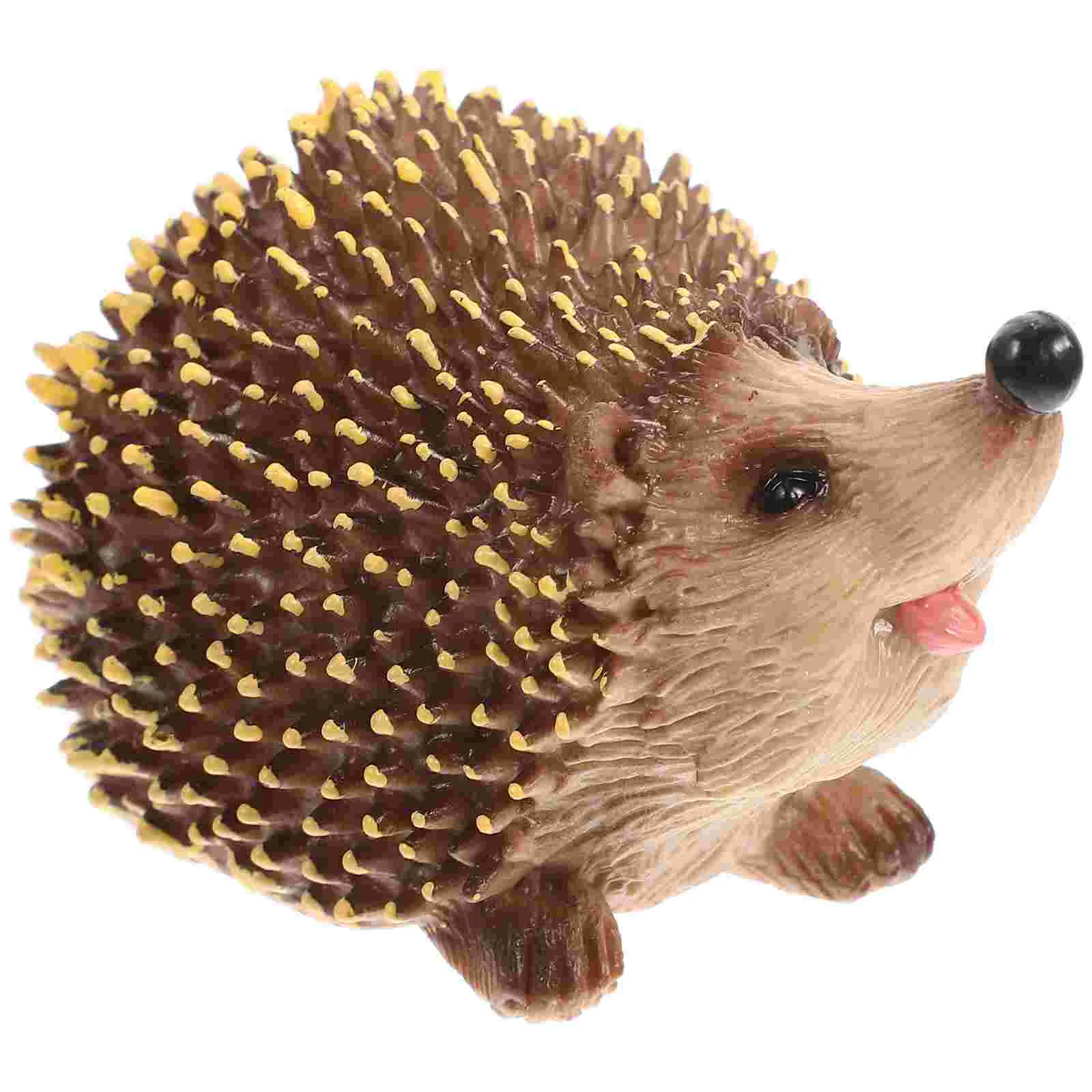 

Hedgehog Statue Toy Sculpture Decor Figurines Crafts Miniature Toys Shape Plastic Small Child Garden Ornament Potted Moss