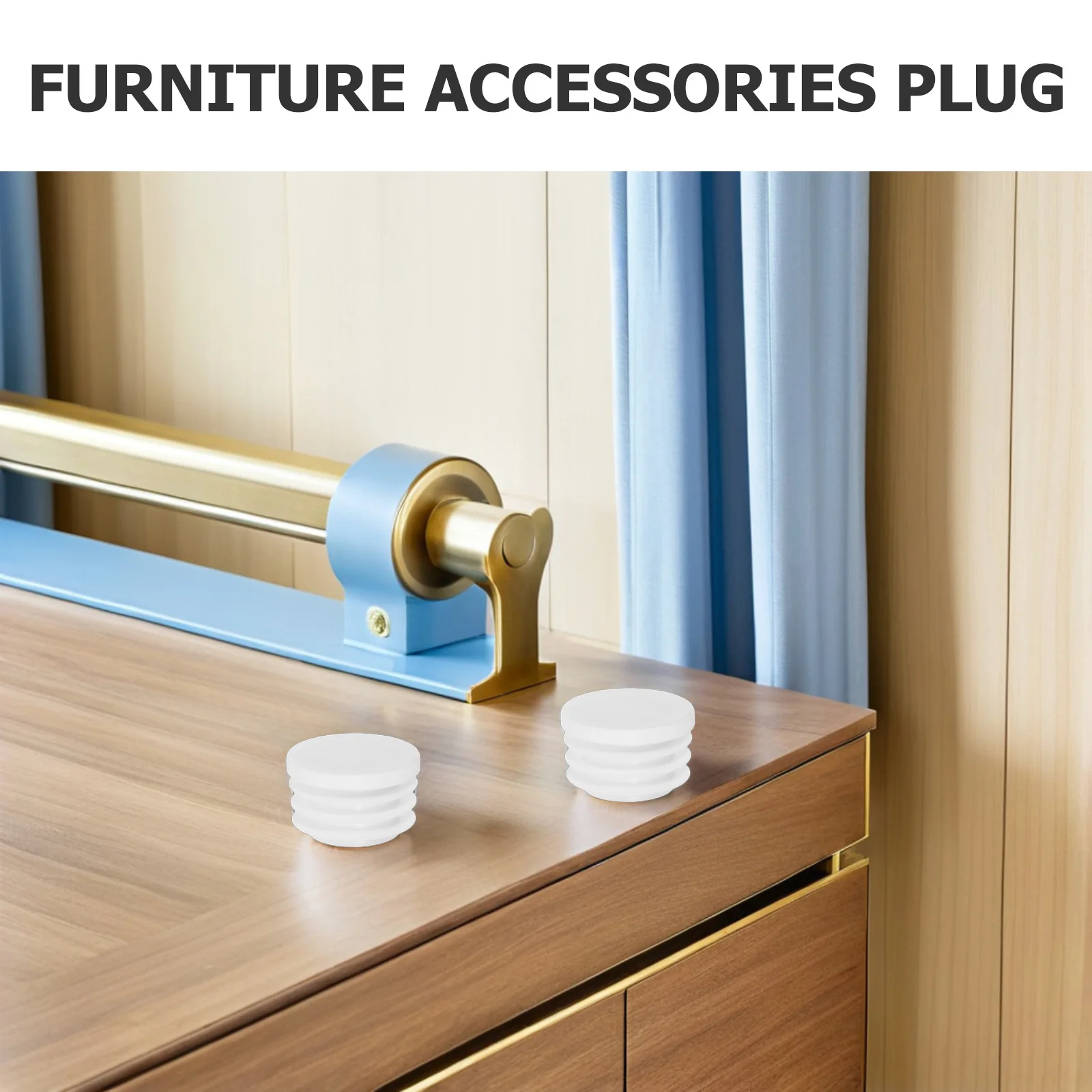 60 szt. Okrągłe zaślepki do rur, plastikowe końcówki, białe, do mebli, nóg krzeseł, rur, zaślepki do otworów, pyłoszczelne, nowoczesny wystrój