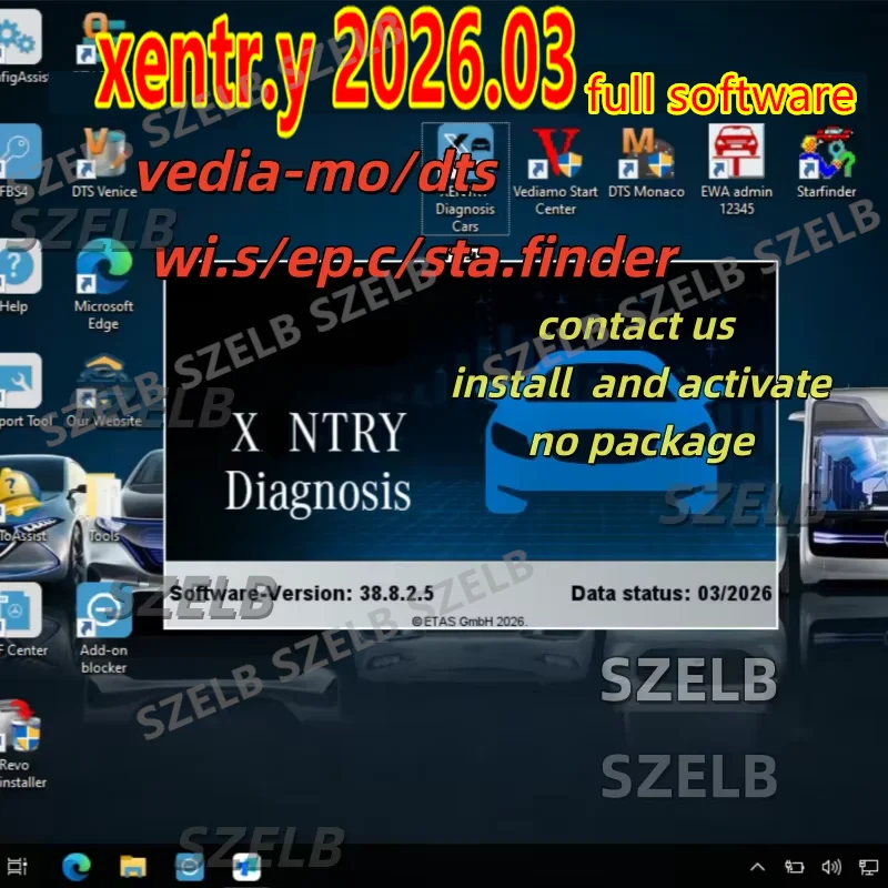Auto Repair Shop Software - 2026.3 Xentry pełny pakiet oprogramowania diagnostycznego