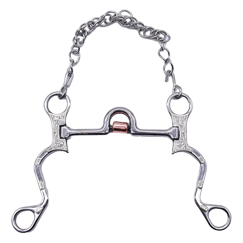 5 ''Duurzaam Rvs Paard Bit Met Kinketting En Haken Trens Paardrijden Accessoires