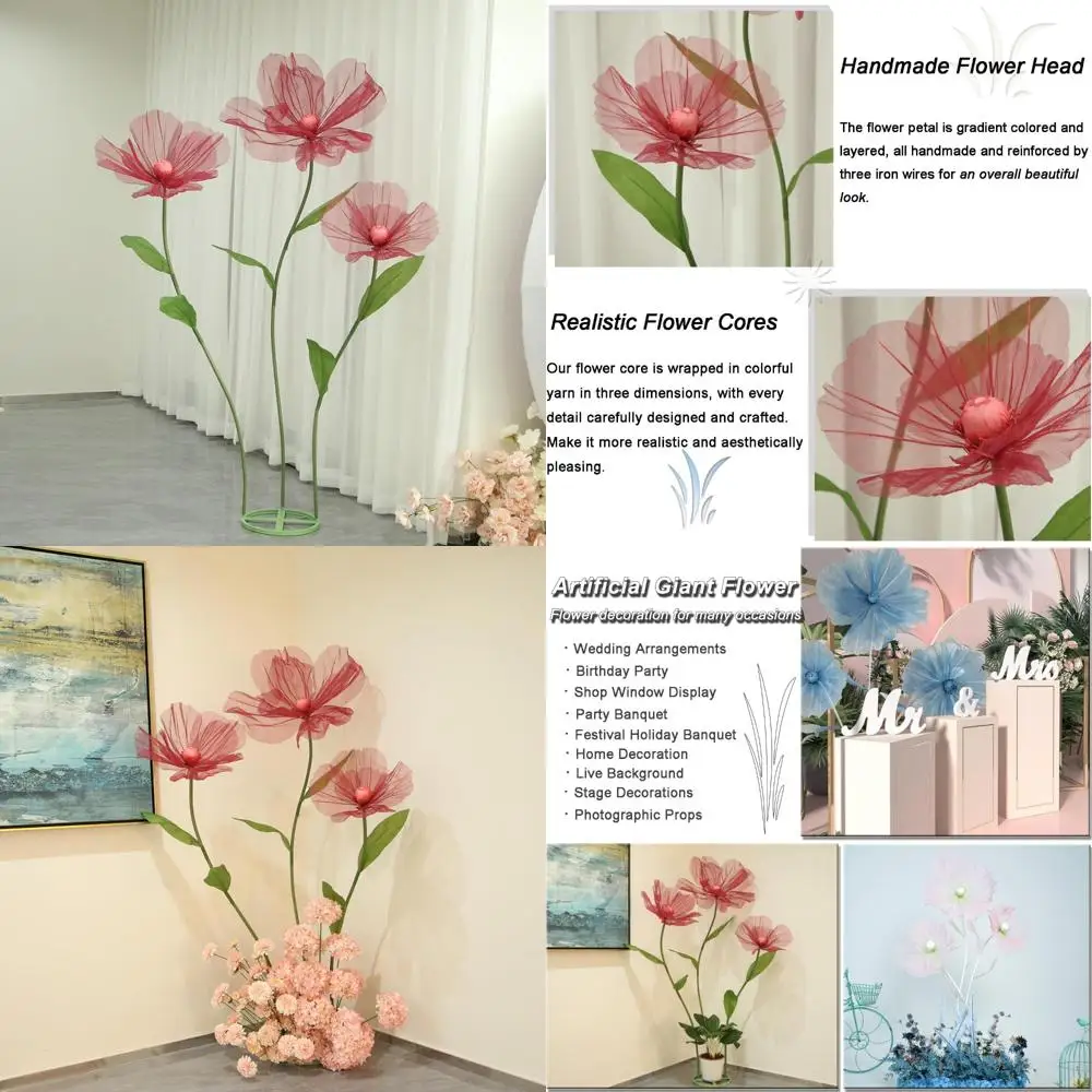 

Элегантные цветочные композиции из искусственного шелка высотой 5,6 футов для свадебных приемов и банкетов