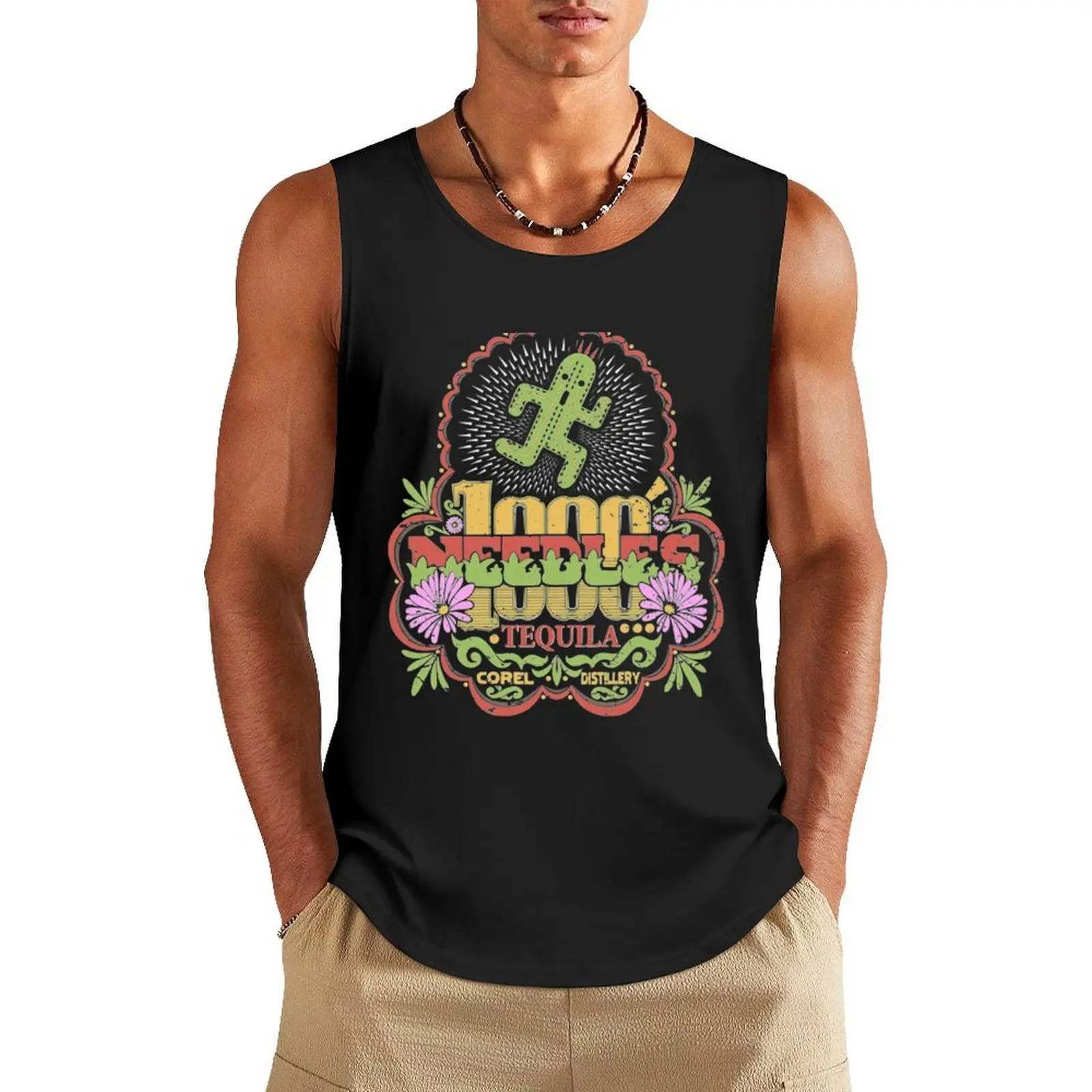 

10 0 0 Ne e dl e s Tank Top T-shirt Men's gym best selling products anime gym