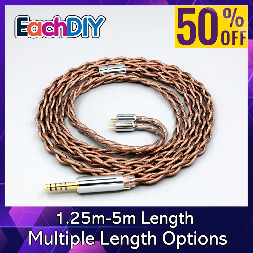 99% 24k Gold 7n Pure Silver Graphene Shield Earphone Cable For 0.78mm Flat Step JH Audio JH16 Pro JH11 Pro 5 6 7 2pin LN008523