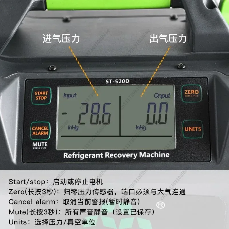 Maintenance Compressor 220V DC Brushless Motor Refrigerant Recovery Machine Portable Car Air Conditioning