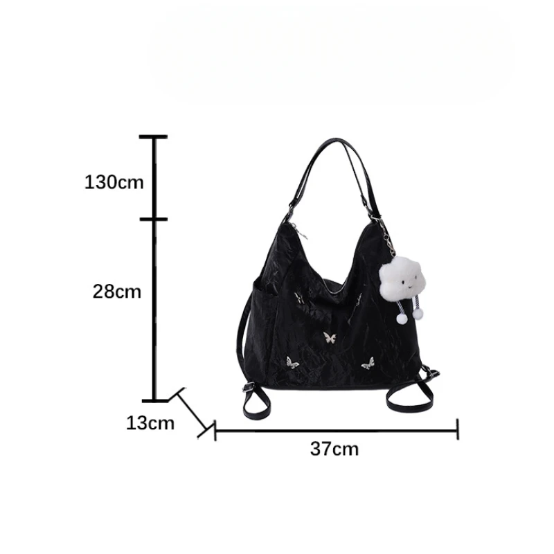 

Large Capacity Women's Backpack 2024 New Fashion Summer Commute Shoulder Bag Soft PU Leather Trend Classic Handle Handbag Women