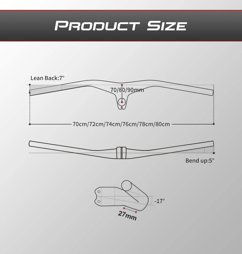 Integrated MTB Carbon Riser Handlebar 7 Degree 1-1/8“RXL SL Cycling Bicycle Downwill Bar 760/780/800mm Mountain Bike Handlebars