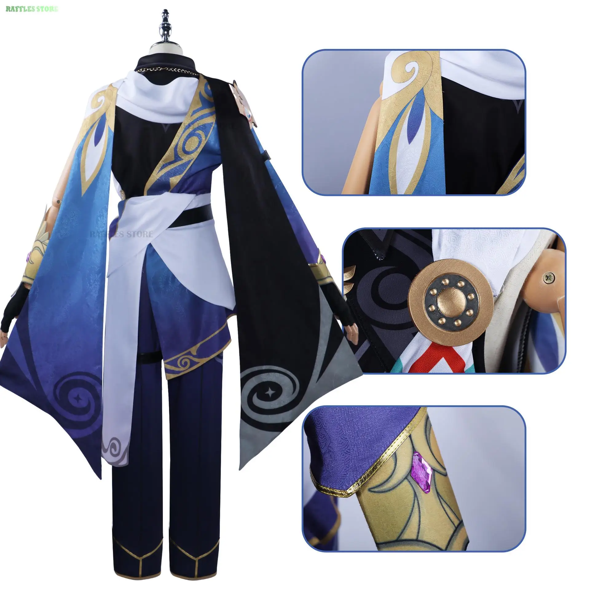 Honkai Star Rail Dr. Ratio Cosplay Costume Wig Doctor Veritas Ratio Cosplay Party Outfits Costume Game Role Play Animation Prop