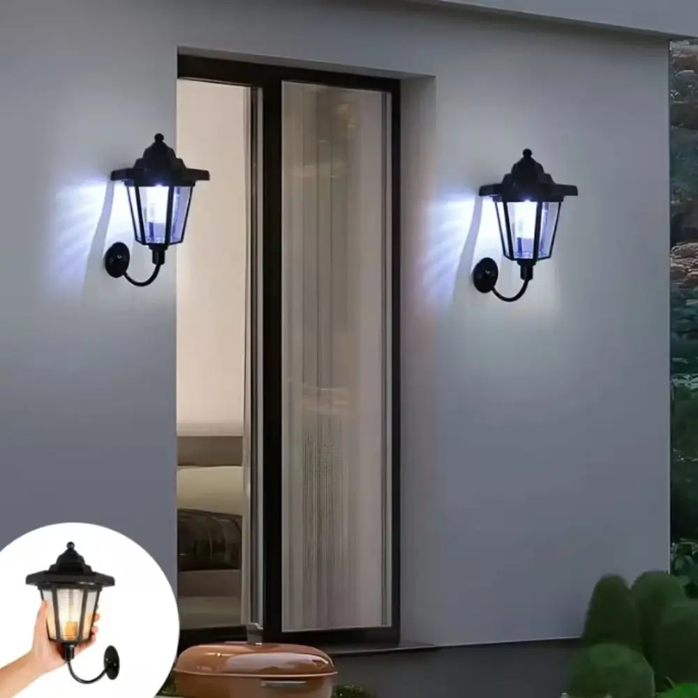 Waterproof Solar Wall Light Solar Energy IP65 Hexagonal Wall Light Decorative Design Hexagon Shape Solar Powered Light