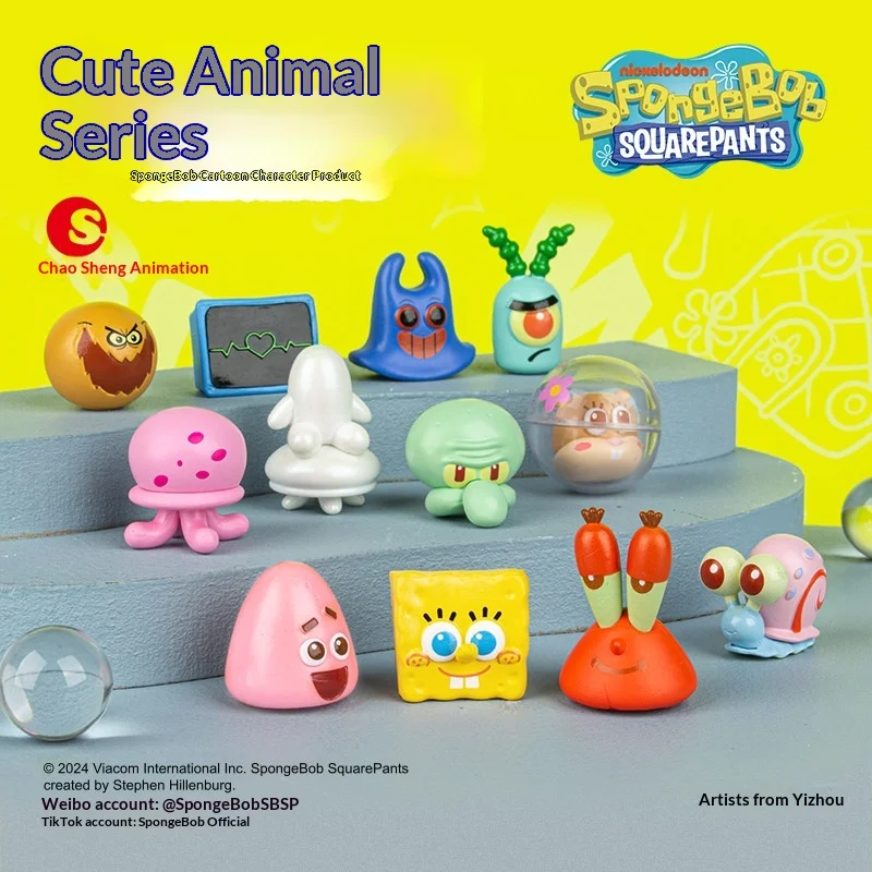 TrendySound Official Licensed SpongeBob SquarePants Cute Series 1 Mystery Box PVC Blind Box Anime Figure Magnet Gift