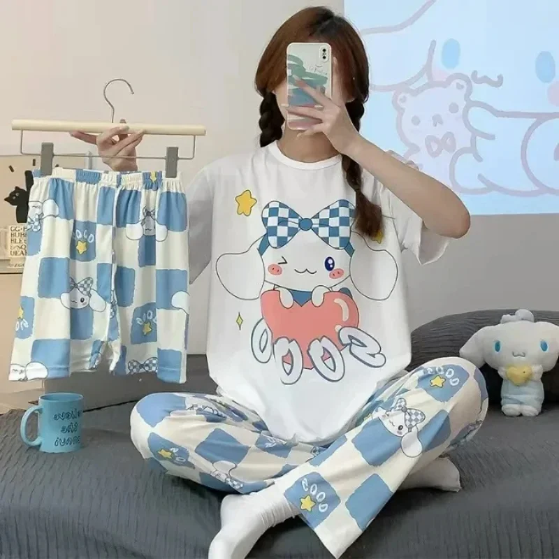 

Sanrio Cinnamoroll Cotton Pajamas Anime Hangyodon Cartoon Cute Kuromi Pochacco Home Pajamas Cotton Hangyodon Set Surprised Gift