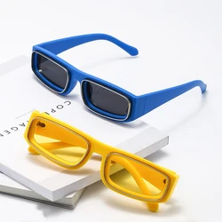 Fashion Small Rectangle Men's Sunglasses Designer Trendy Luxury Brand Square Sun Glasses For Male Retro Eyewear Shades UV400