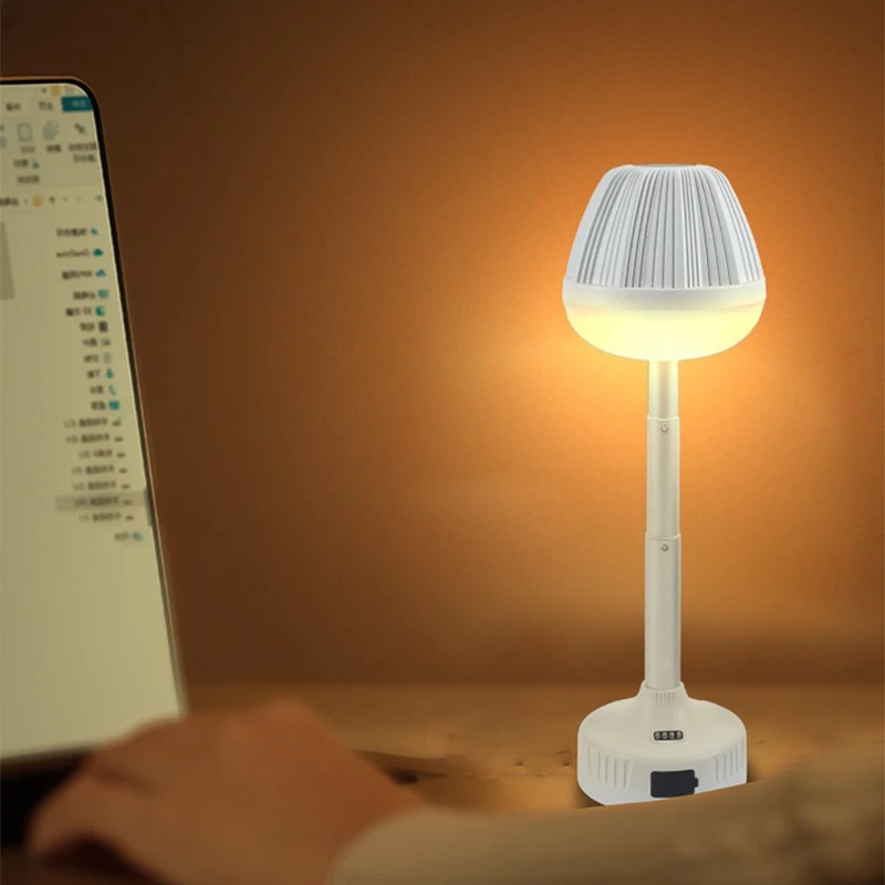 Rechargeable Table Lamp With Adjustable Height Portable Wireless Touch Desktop Night Light For Bedroom Desk Study Reading Lamp
