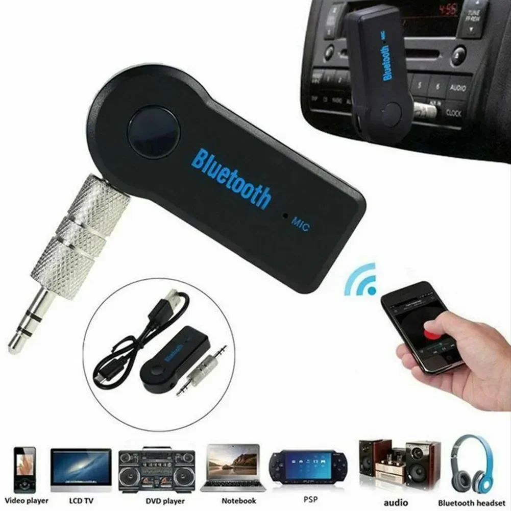 

Wireless Car BT Receiver Adapter 3.5mm Audio-Stereo Music Handsfree Headphone Reciever Handsfree Automobiles Car Kit Accessories