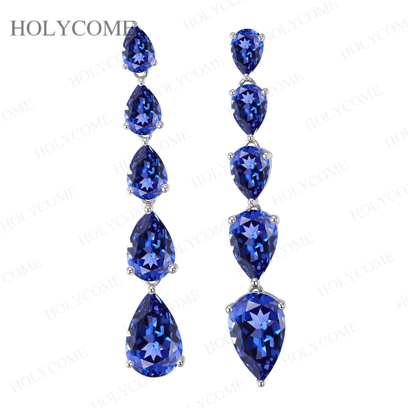 

925 Sterling Silver Earrings 10 Stones Moissanite Stud Earrings Lab Grown Gemstones for Women Wedding Earring Fashion Jewelry