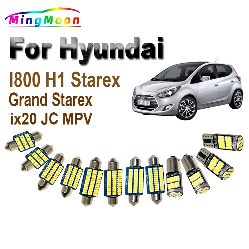 Canbus No Error LED Interior Map Dome Trunk Light Kit For Hyundai I800 H1 Starex Grand Starex ix20 JC MPV Car Led Bulbs