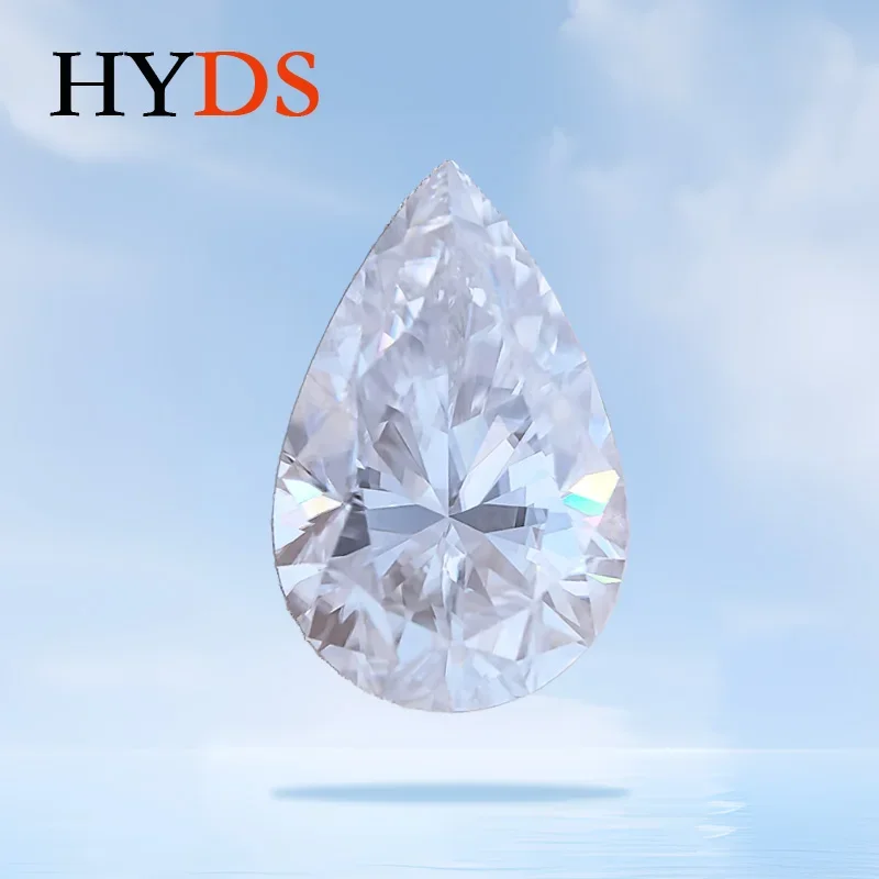 

Moissanite Stone Highest Grade Super White D Color VVS1 Pear Cut Top Quality Charms Jewelry Making Materials GRA Certificate