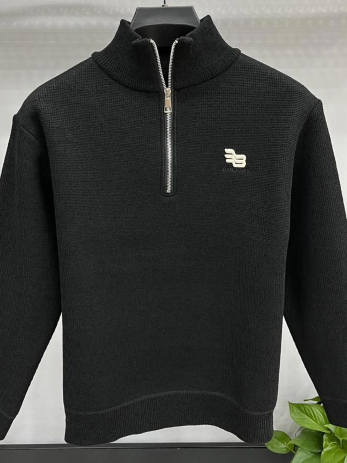 

Men's Fce Lined Thiened f Zip Sweater Stand Collar Warm Base Layer Inner Wear Autumn Winter Sle Faion Urban