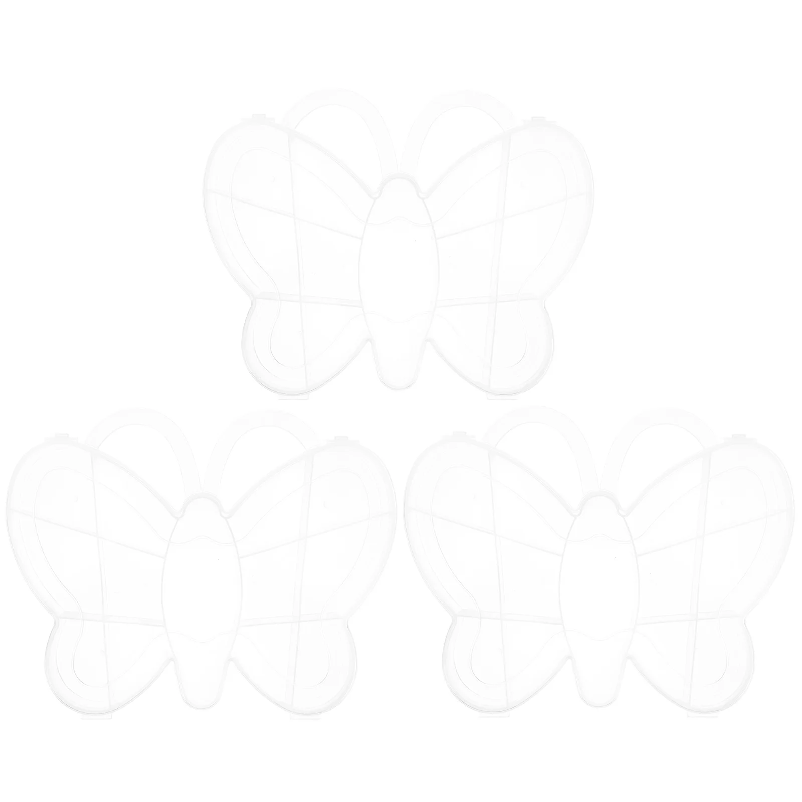 

3 Pcs Butterfly Storage Box for Beads Craft Accessories Jewelry ganizer Container Transparent Design Nail Screw Storage