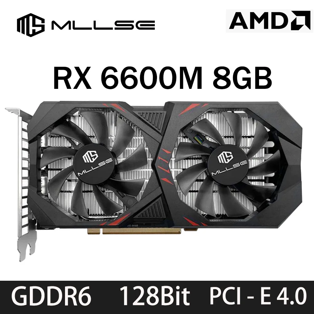MLLSE-Carte vidéo AMD RX 6600M, composant PC, mémoire GDDR6 8 Go, 7nm, compatible processeur de bureau