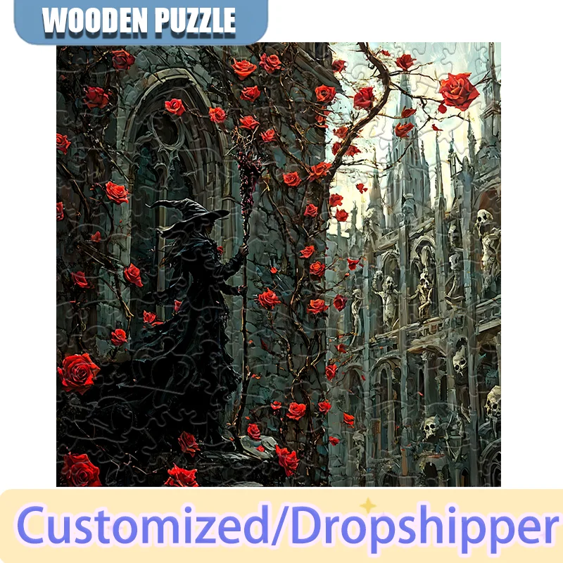 Horror Castle Wooden Jigsaw Puzzle Adult Wooden Jigsaw Puzzle Toys Family Party Wall Decoration Wooden Jigsaw Puzzle