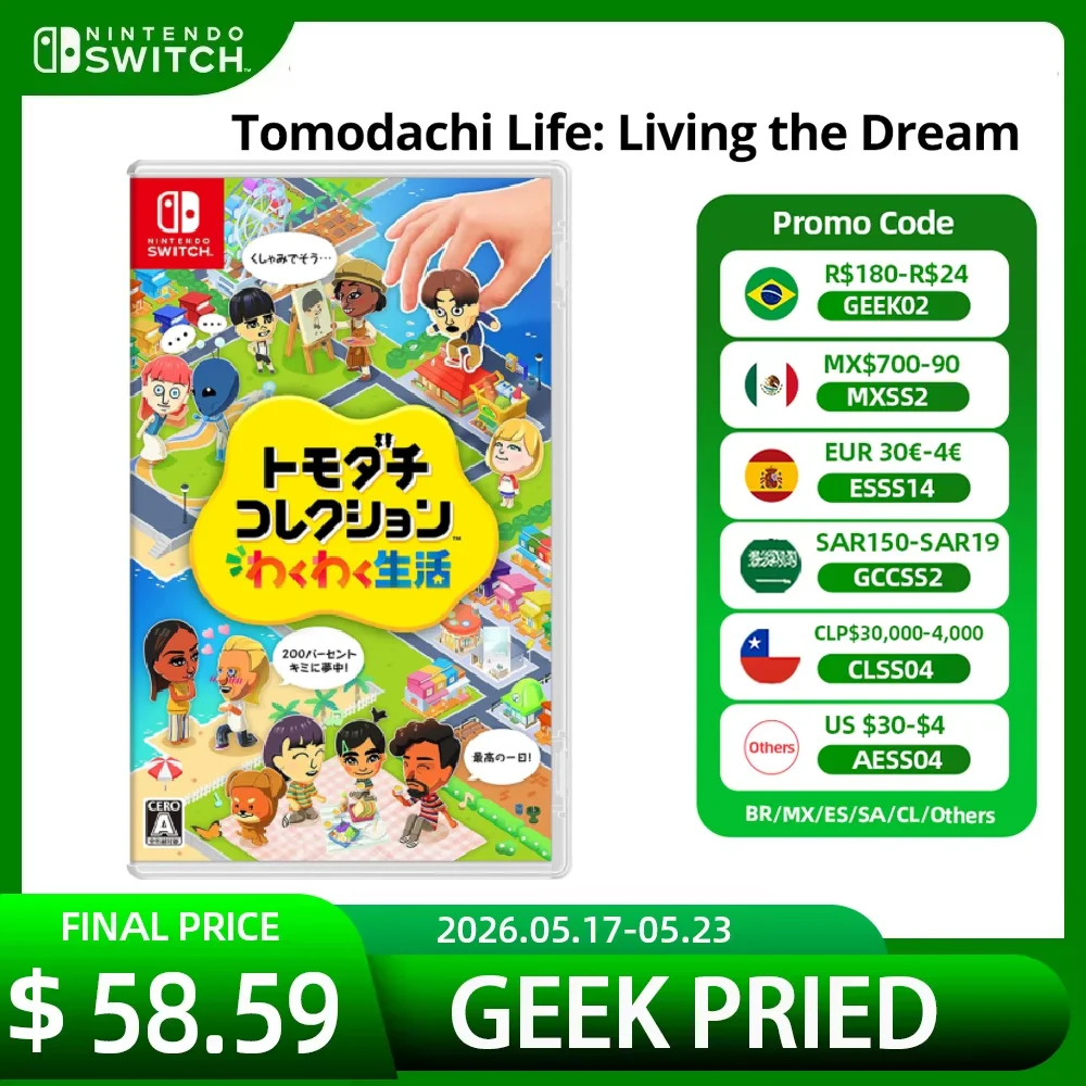 Tomodachi Life ™ Living the Dream - Ofertas de juegos para Nintendo Switch, juegos en tarjeta física, compatibles con TV, modo de mesa y portátil