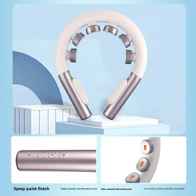 Wholesale Customized Intelligent Mini Cervical Neck Massager with Real Touch Heating & Pulse Technology for Stress Relief fast s