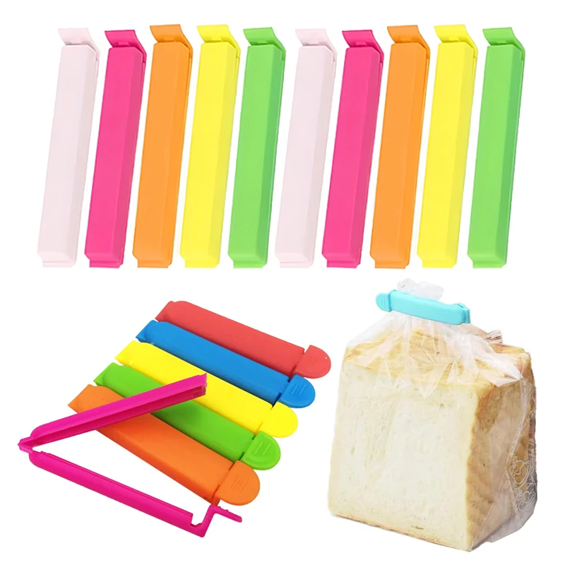 10/20pcs Sealing Clips Moisture-Proof Fresh-Keeping Snack Bag Sealer Clamp for Plastic Bags Reusable Kitchen Accessory TMZ
