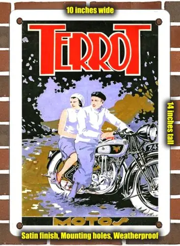 METAL SIGN - 1934 Terrot Motorcycles - 10x14 Inches