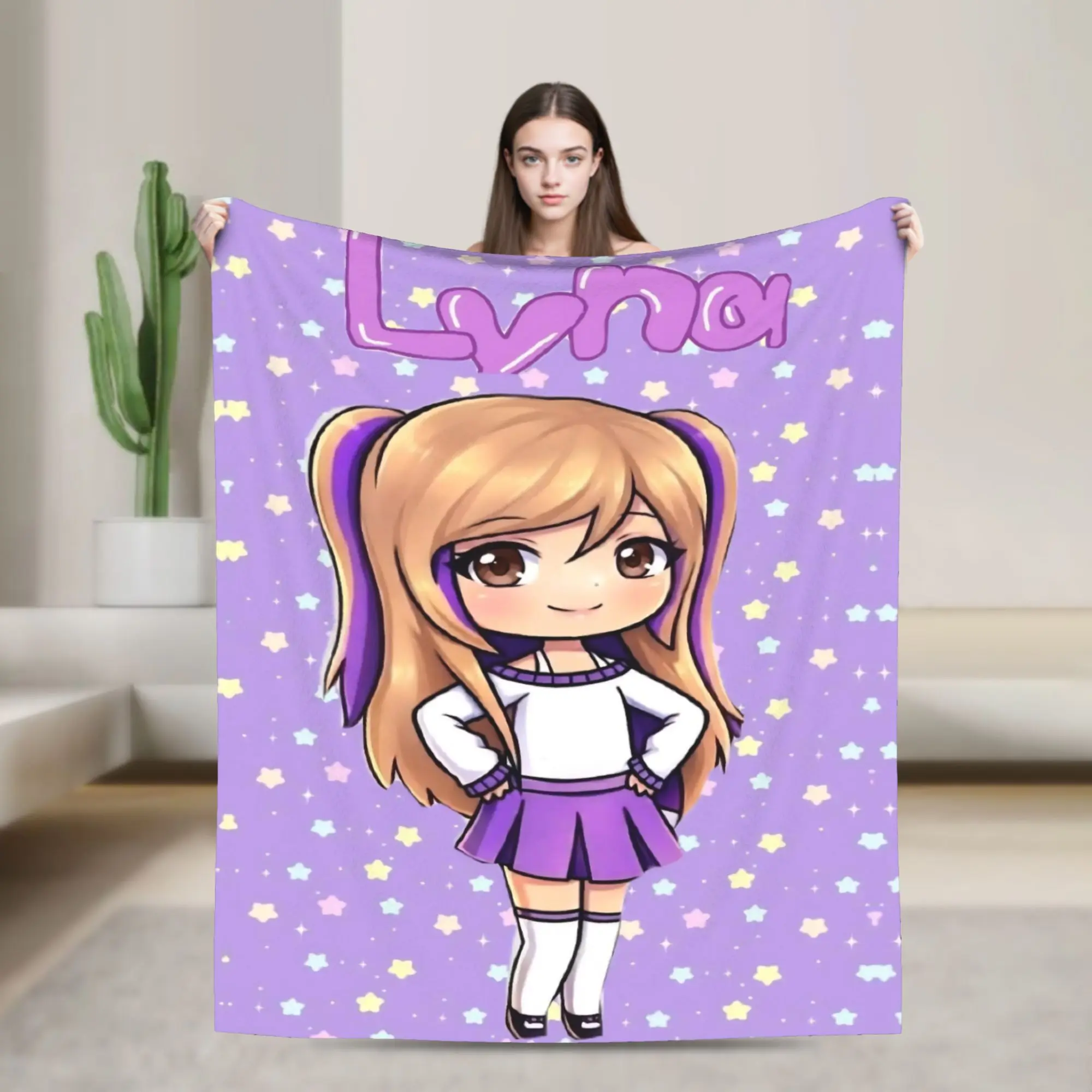 Super Soft L-Lyna Vallejos Throw Blanket Premium Flannel Fleece Lightweight  Bed Blanket Cozy Fluffy Blankets All Season Use
