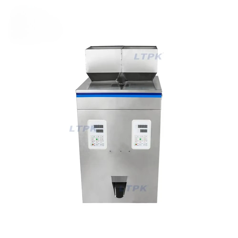 2-200g Double Heads Coffee Bean Food Spare Part Peanut  Rice Seeds Granule Flour Powder Packaging Weighing Filling Machine