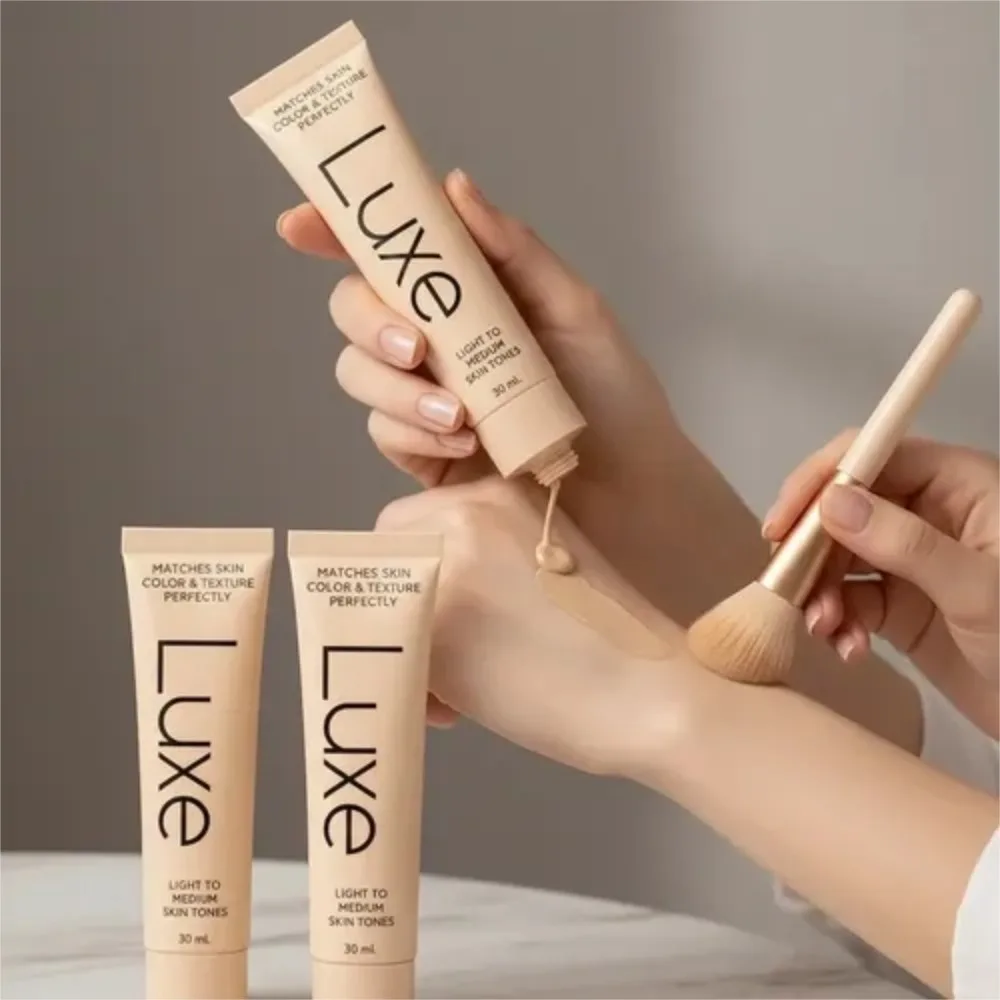 Fond de Teint Luxe à Changement de Couleur, Adaptable à la Température, Teint Adaptatif, Léger, Hydratant, Anti-Cernes, Longue Tenue, Maquillage Lisse