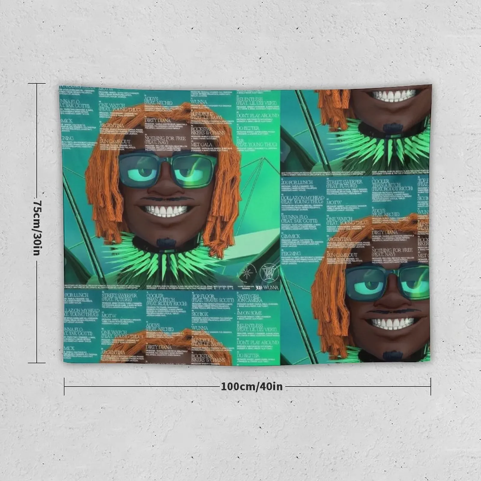 WUNNA Deluxe Gunna Album Cover Tapestry Wall Decor Wall Hangings Decoration Wallpaper Tapestry