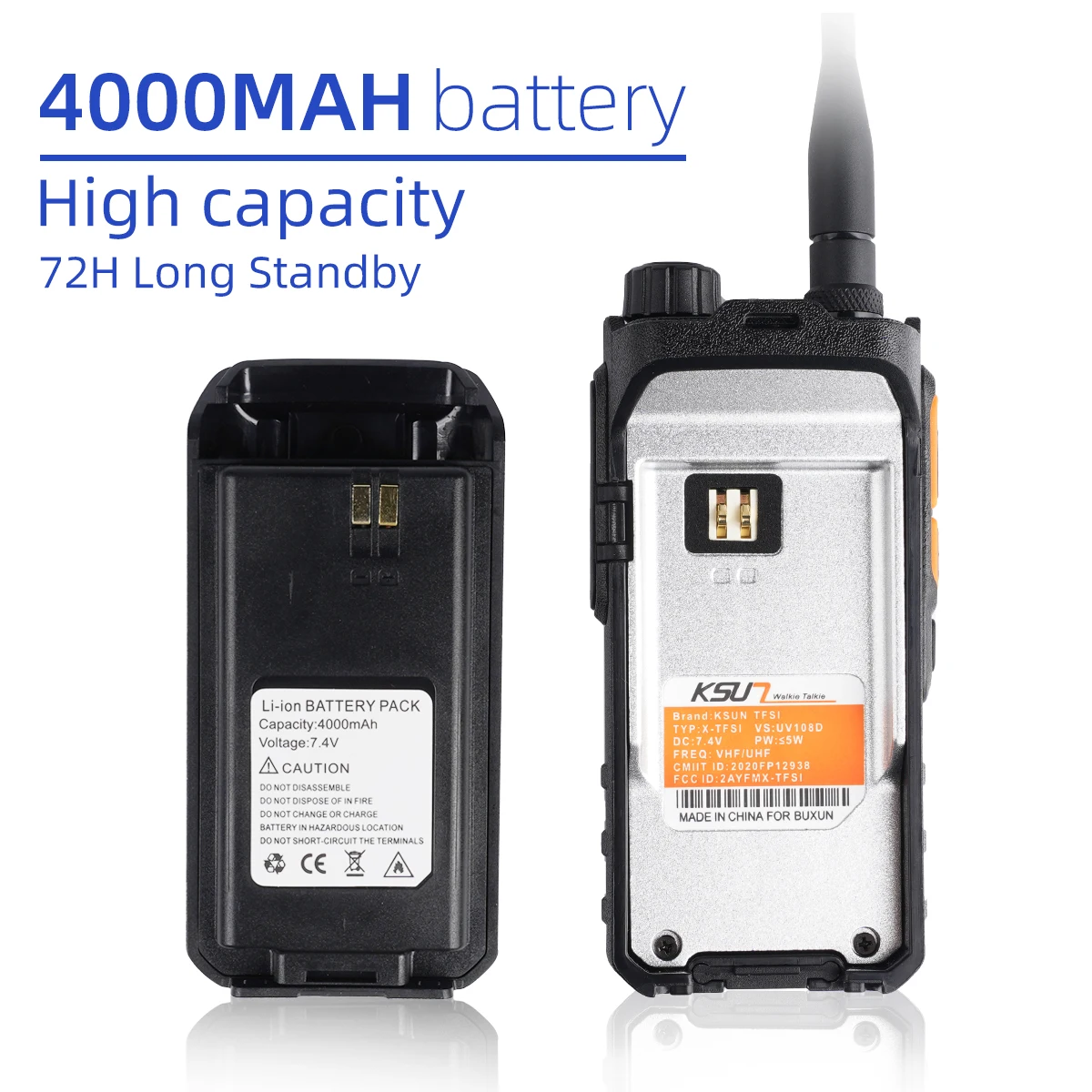 KSUN UV108D 5w Long Range Dual Band Handheld Two Way Radio AM FM Radio Walkie Talkies NOAA UHF VHF Ham Radio for Hunting Hiking