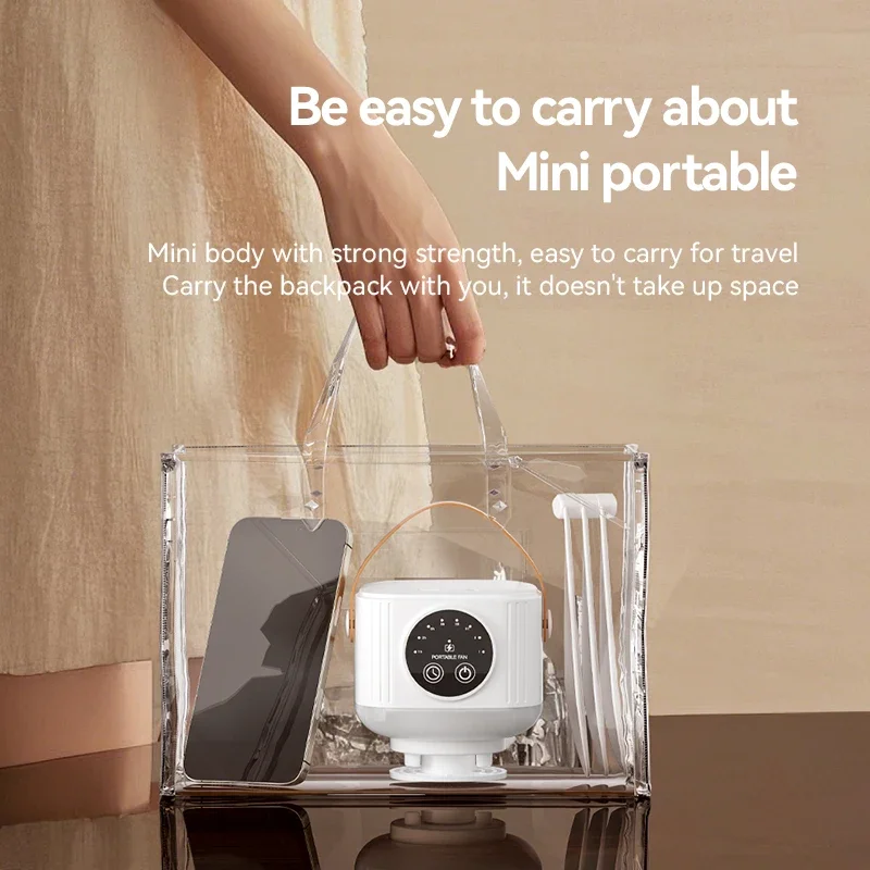 LED Light With Fan Portable Silent Ceiling Fans Light Rechargeable/Plug-in LED Lamp Remote Control 7200mAh for Bedroom Camping