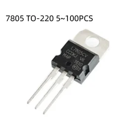 SONGXIN SAMIROB 5~100pcs LM7805 L7805CV 7805  Voltage Regulator IC ICs 5V 1.5A LDO REG TO-220