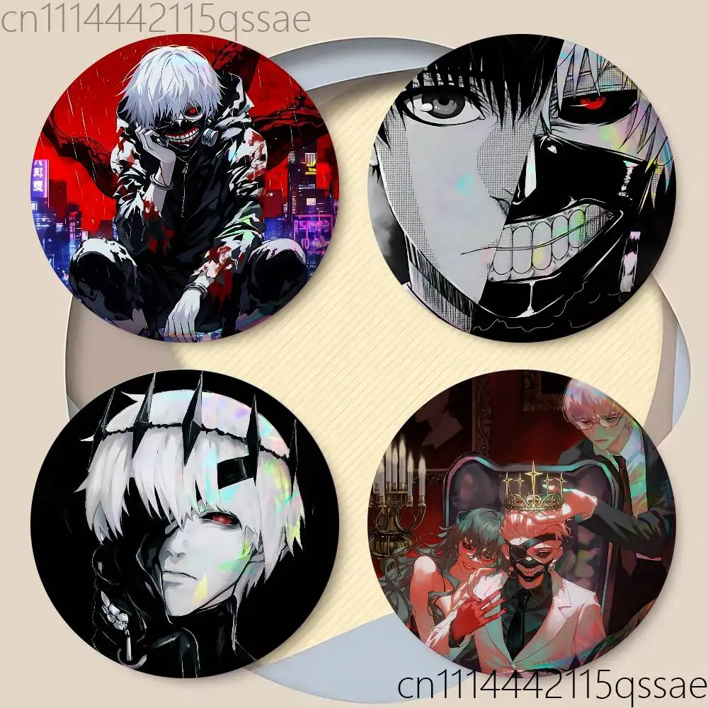 FOR Tokyo Ghoul Ken Kaneki 25/32/44/58/75mm Badges Button Round Creative Pin Brooch Badge Bag Decor Accessories