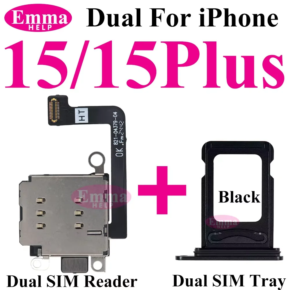 1set Single Sim Card Reader +Tray Slot Holder Connector Flex Cable Adapter for iPhone 11 12 13 Pro 14 Plus 15 Max XR XsMax Parts
