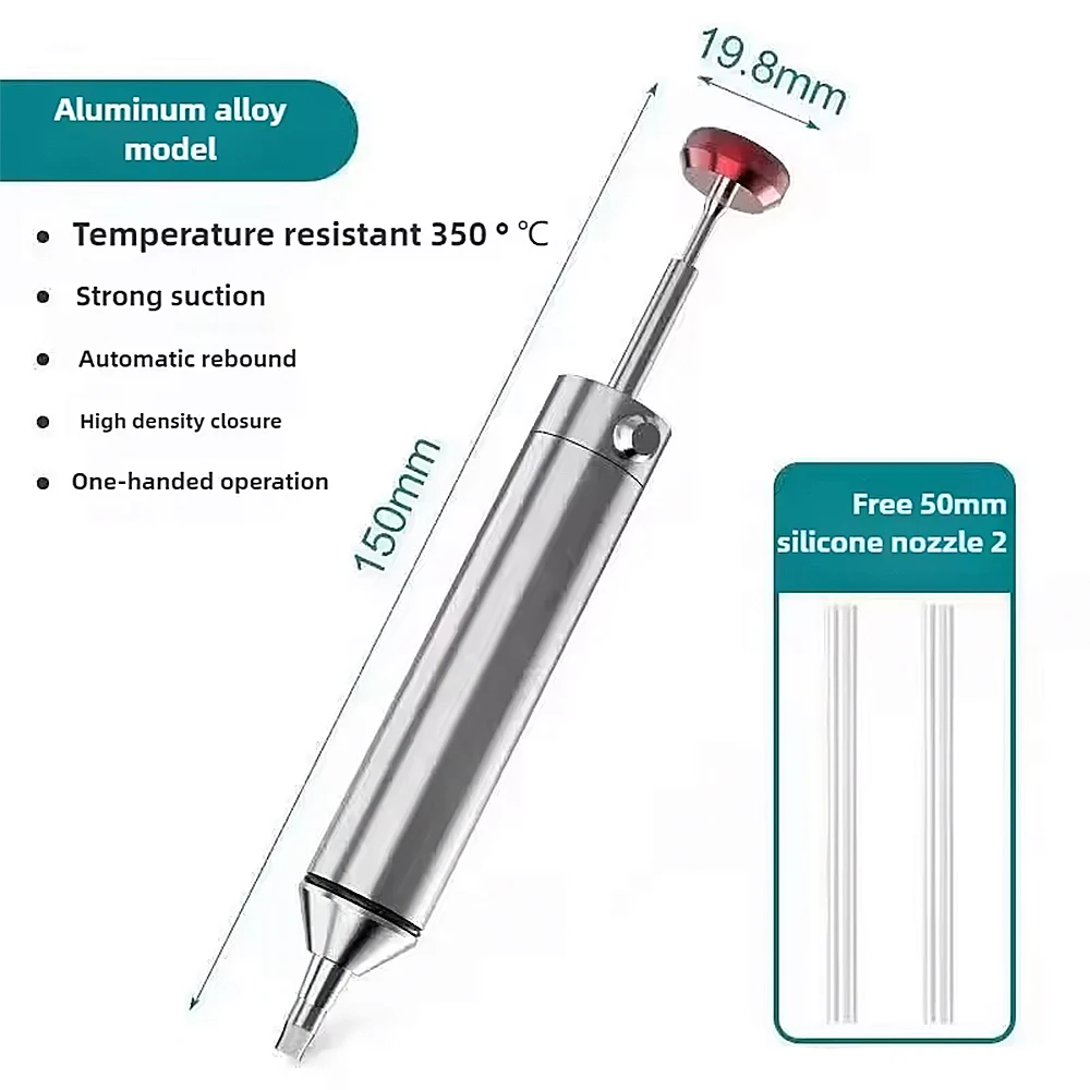 Aluminum Desoldering Pump Suction Tin Gun Soldering Sucker Pen Powerful Vacuum Iron Welding Repair Tool for Electronic Component