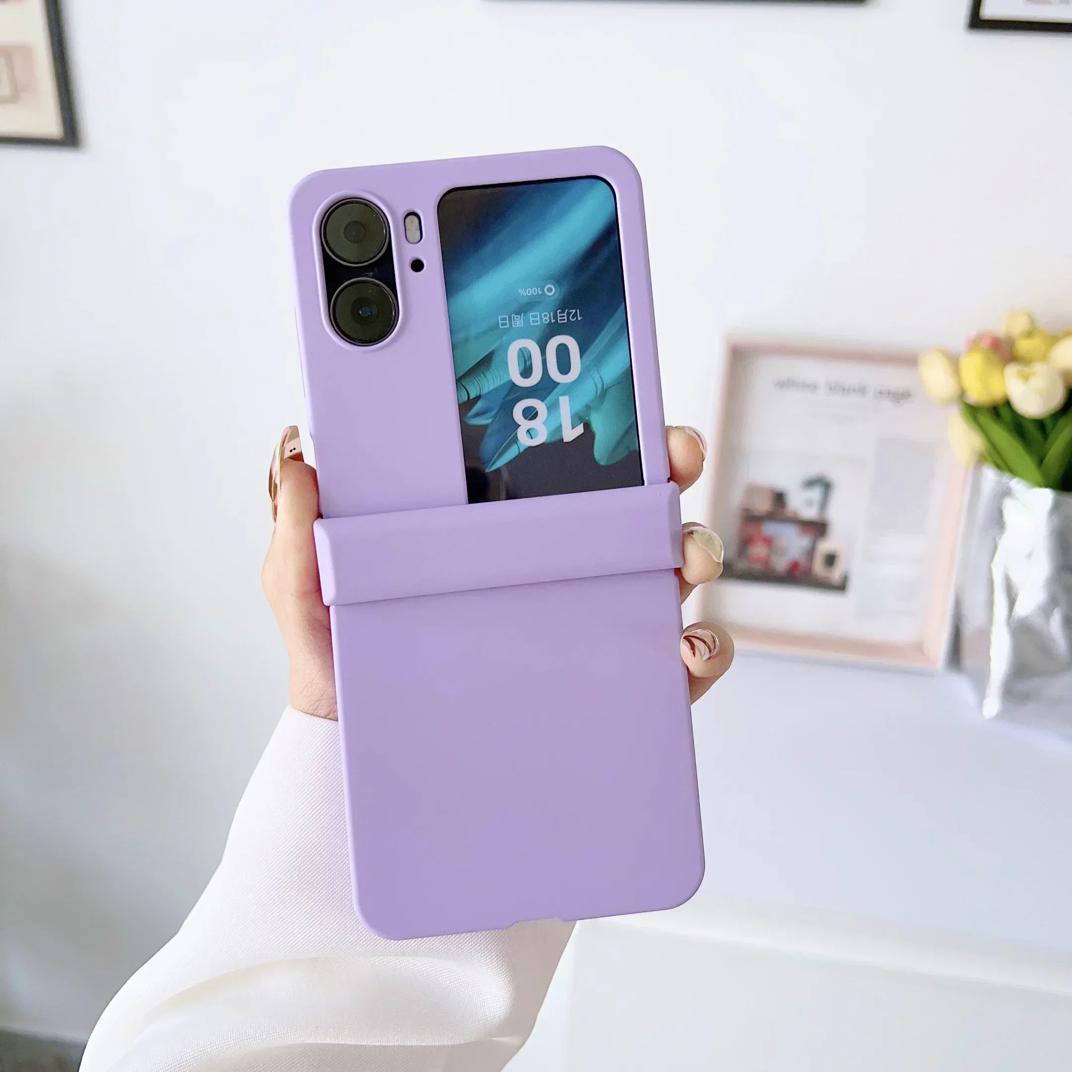 Fashion Case for Oppo Find N2 N3 Flip 5G Hinge Protection Luxury Foldable Shockproof Skin Feel Plain Back N2Flip Plastic Cover