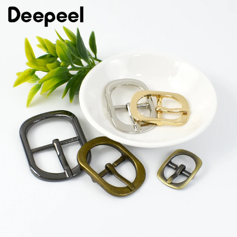 10Pcs Deepeel 12-38mm Metal Pin Roller Buckles Handbag Belt Adjustment Clasp Webbing Leather Shoes Hook DIY Crafts Hardware