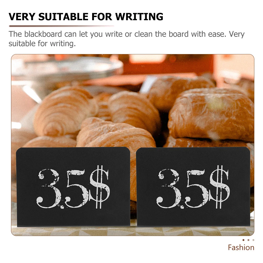 12Pcs Mini Chalkboard Message Signs Display Blackboards for Wedding Restaurant Menu Labeling Writing Surface Reusable PVC