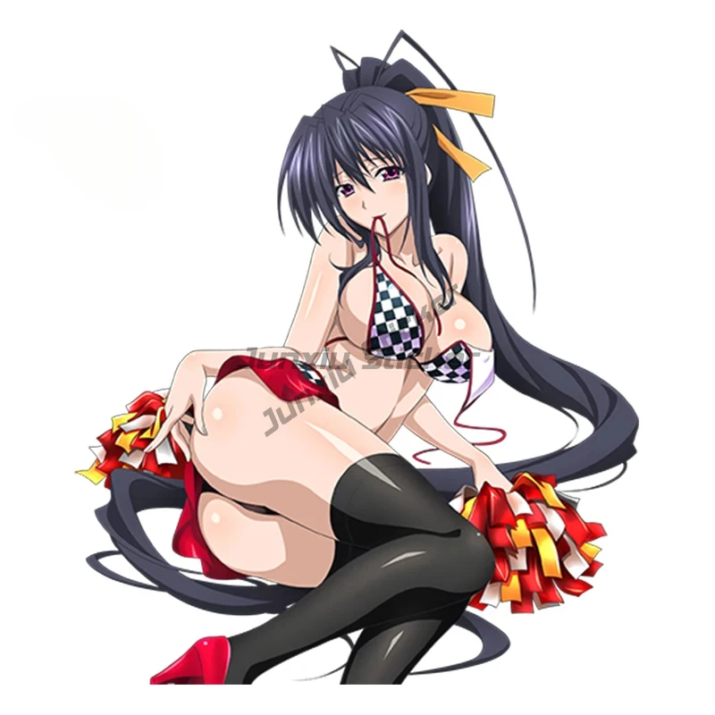

Sexy Car Sticker Uniform Girl High School DxD Himejima Akeno Render Anime JDM Window Decal 3D Fashion Car Styling