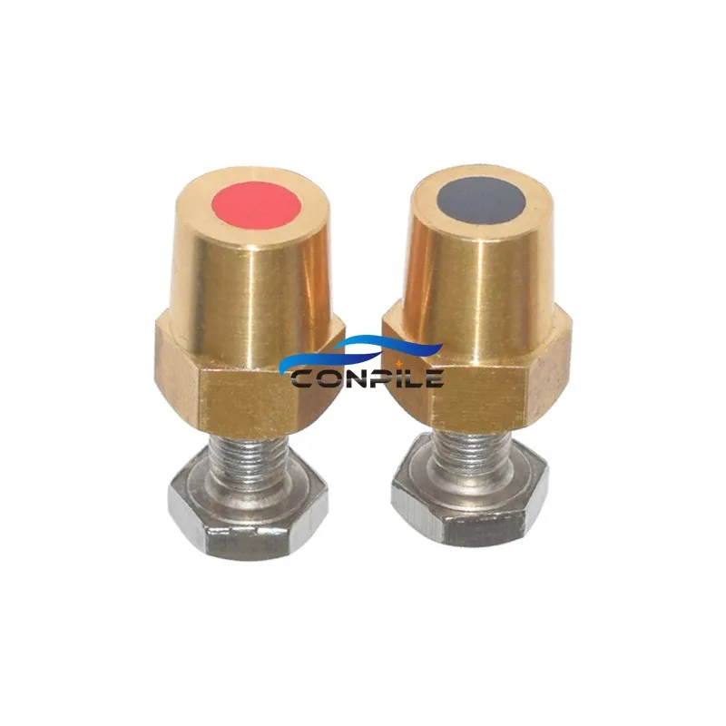 2pcs positive negative M10 internal thread brass battery stud connector copper column car battery modified stud with screw