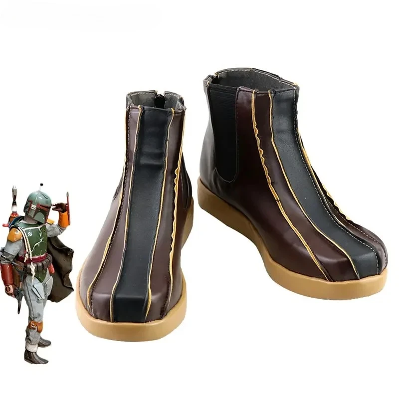 Zapatos de Cosplay Boba Fett, zapatos de cuero PU, botas de Carnaval de Halloween, accesorios de Cosplay, botas de Cosplay Boba Fett hechas a medida