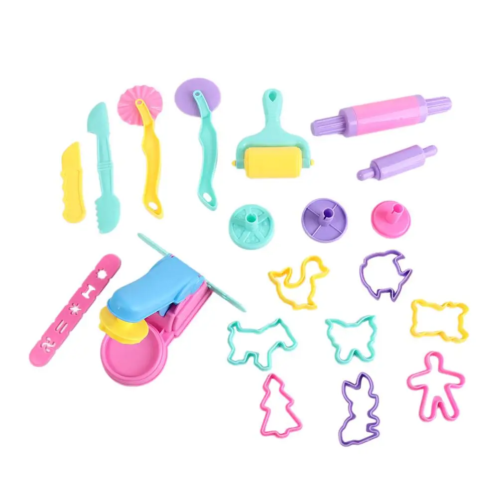 Mini molde de plastilina 3D creativo, accesorios educativos seguros para arcilla de modelado, Kit de herramientas de masa DIY de Color aleatorio de plástico para niños