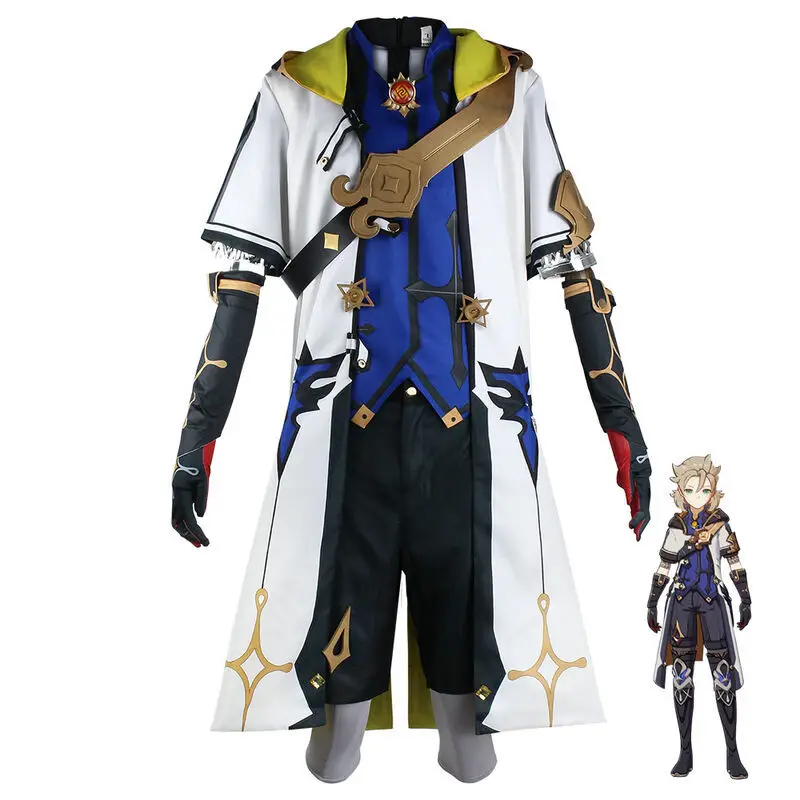 Cinnabar Spindle Albedo Costumes Game Genshin Impact Halloween Carnival Party Event Anime Adult COS Christmas Gift view 2