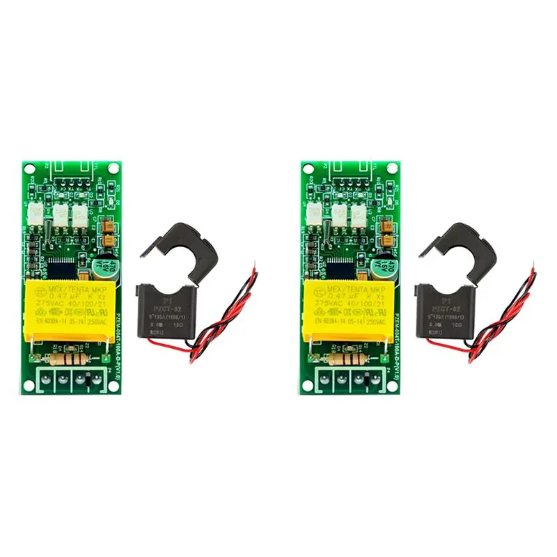 2X 100A PZEM 004T Version Wattmeter+Open CT Kwh Meter Volt Amp Current Test Module For Arduino TTL COM2/COM3/COM4