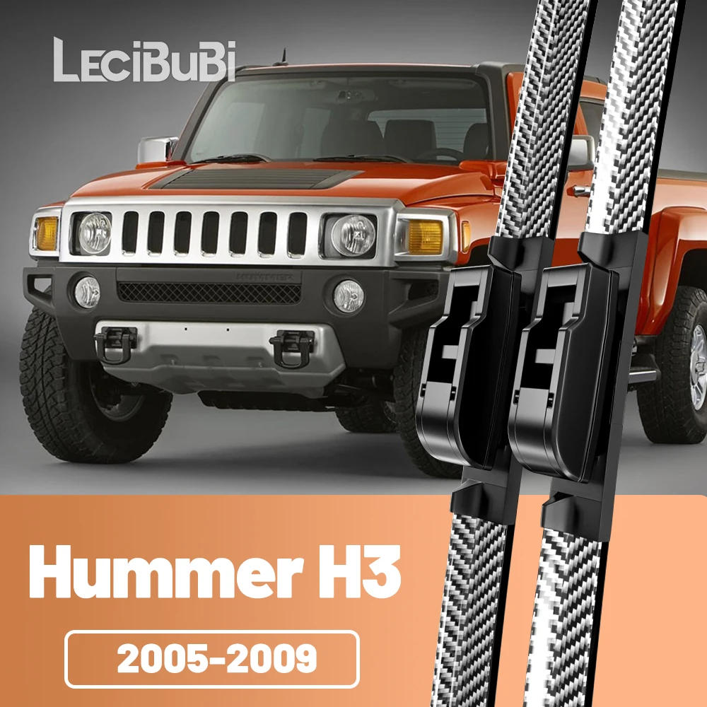 

2pcs Front Windshield Windscreen Wiper Blades Carbon Fibre Wipers For Hummer Hummer H3 2005-2009 2006 2007 2008