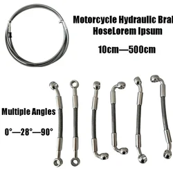 Braided Brake Hose Moto M10Banjo0~28~90Multiple Angles Available Motorcycle ATV Hydraulic Clutch DOT Flexible Tube Line Oil Hose